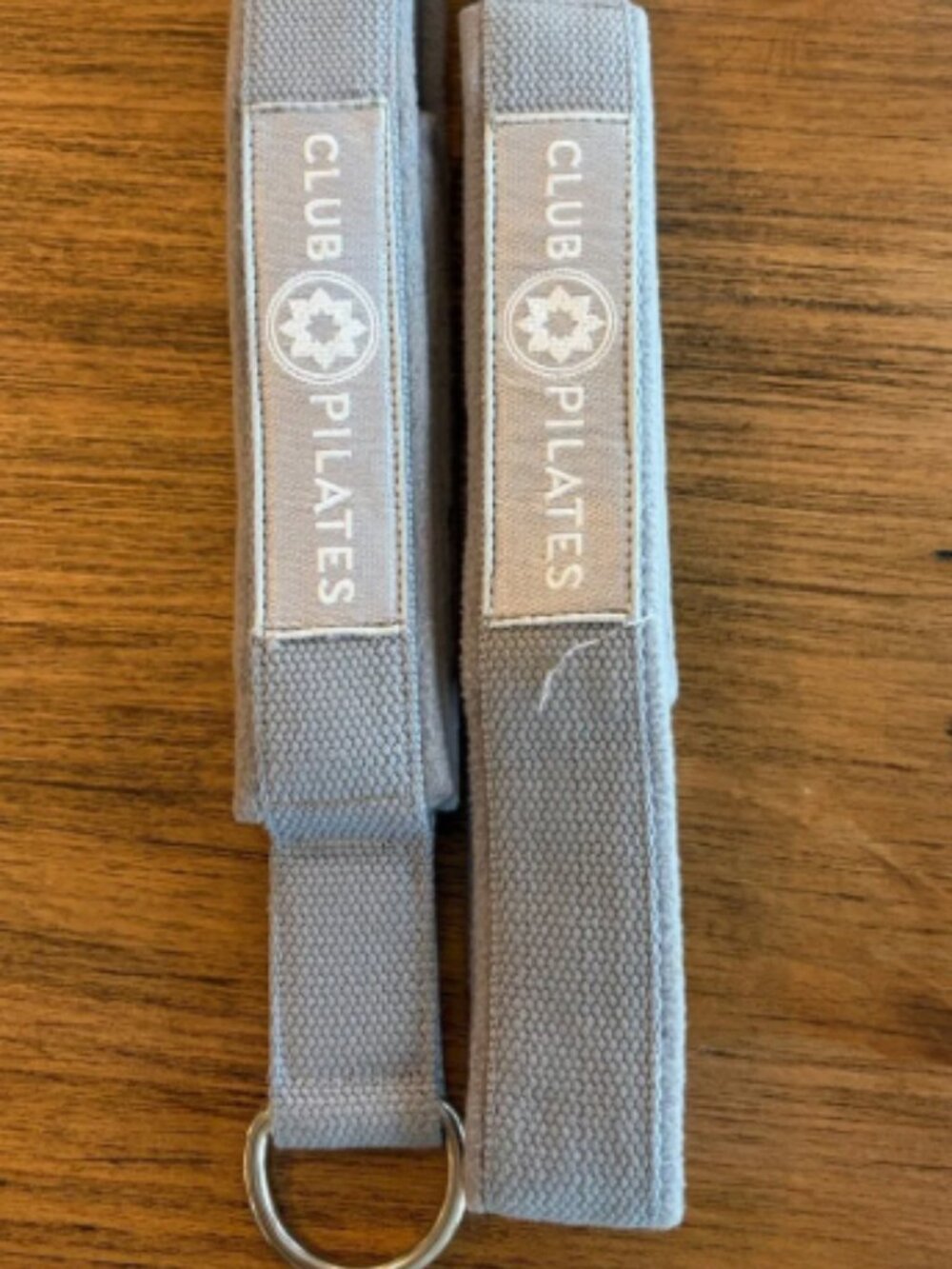 Club Pilates Reformer Straps Long and Short Loops Grey White Logo EUC
